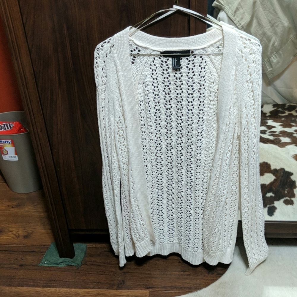 Off white Forever 21 cardigan